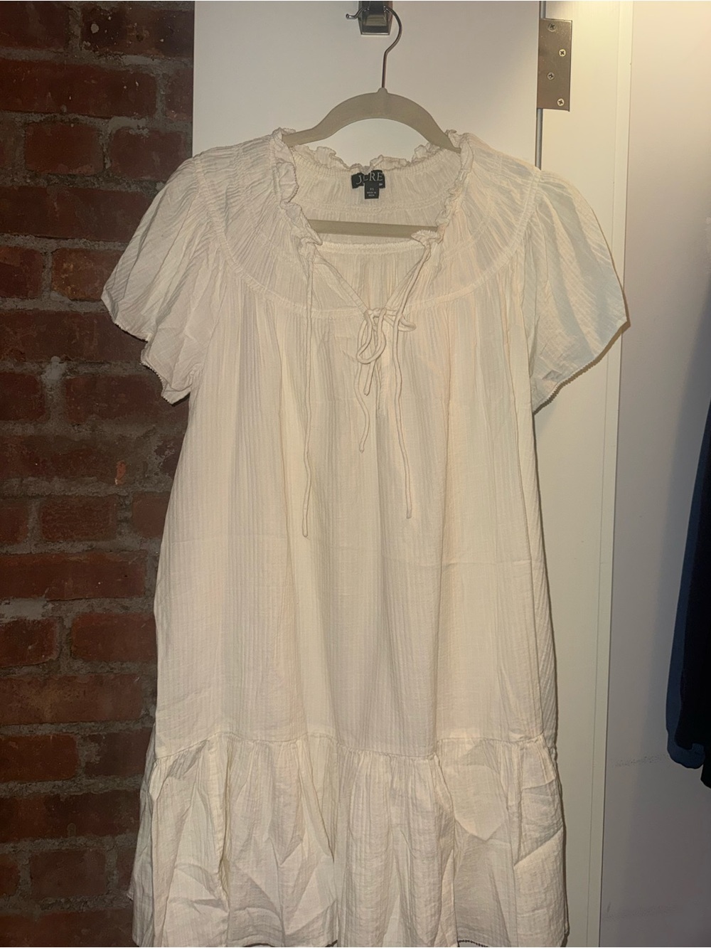J Crew Lightweight White Peasant Dress - Size XS